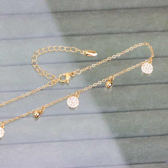 "Rose Gold Anklet with Sparkling Charm – XPAL1178 - Picture 11 of 12